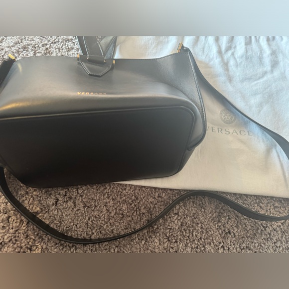 Versace Virtus Medium Bucket Bag. Back - Picture 7 of 14